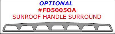 Ford 500 2005, 2006, 2007, Ford Taurus 2008-2009, Interior Kit, Optional Sunroof Handle Suround, 1 Pcs. dash trim kits options