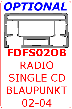 Ford Focus 2002, 2003, 2004, Interior Dash Kit, Optional BLAupUNKT Radio With Single CD, 1 Pcs. dash trim kits options