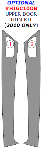 Hyundai Genesis Coupe 2010, Optional upper Door Interior Trim Kit, 2 Pcs. dash trim kits options