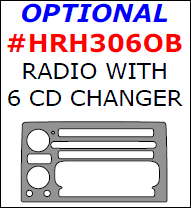 Hummer H3 2006, 2007, 2008, 2009, 2010, Interior Dash Kit, Optional Radio With 6 CD Changer, 1 Pcs. dash trim kits options