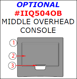 Infiniti QX56 2004, 2005, 2006, 2007, Optional Middle Overhead Console Interior Kit, 3 Pcs., Match OEM dash trim kits options