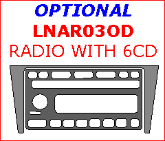 Lincoln Aviator 2003, 2004, 2005, 2006, Interior Dash Kit, Optional Radio With 6 CD, 2 Pcs., Match OEM dash trim kits options