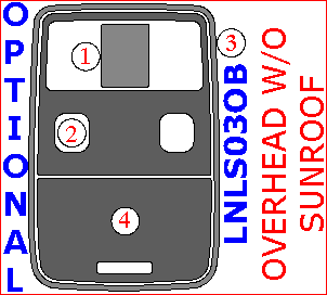 Lincoln LS 2003, 2004, 2005, 2006, Interior Dash Kit, Optional Overhead Without Sunroof, 4 Pcs. dash trim kits options