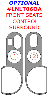 Lincoln Mark LT 2006, 2007, 2008, Interior Dash Kit, Optional Front Seats Control Surround, 2 Pcs. dash trim kits options