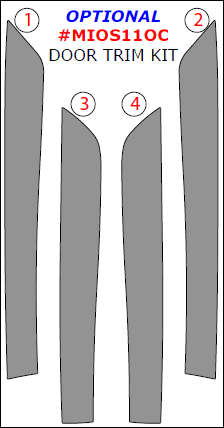 Mitsubishi ASX/Outlander Sport/RVR 2011, 2012, 2013, 2014, 2015, Optional Door Interior Trim Kit, 4 Pcs. dash trim kits options