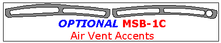 Mitsubishi 3000GT 1991, 1992, 1993, 1994, 1995, 1996, 1997, 1998, 1999, Interior Dash Kit, Optional Air Vent Accents, 2 Pcs. dash trim kits options