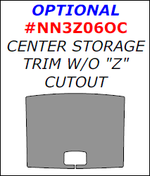 Nissan 350Z 2006, 2007, 2008, 2009, Optional Center Storage Interior Trim Kit, W/o "Z" Cutout, 1 Pcs. dash trim kits options