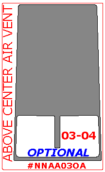 Nissan Altima 2003-2004, Interior Dash Kit, Sedan, Optional, Above Center Air Vent Accent, 1 Pcs. dash trim kits options