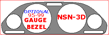 Nissan Maxima 1995, 1996, 1997, 1998, 1999, Interior Dash Kit, Optional Gauge Bezel Accent, 1 Pcs. dash trim kits options