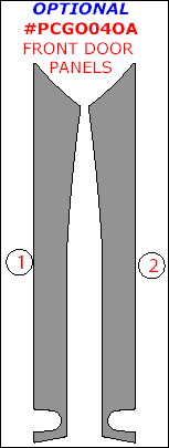 Pontiac GTO 2004, 2005, 2006, Interior Dash Kit, Optional Front Door Panels, 2 Pcs. dash trim kits options