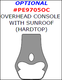 Porsche 997 2005, 2006, 2007, 2008, Interior Dash Kit, Optional Overhead Console With Sunroof (Hard Top), 1 Pcs. dash trim kits options
