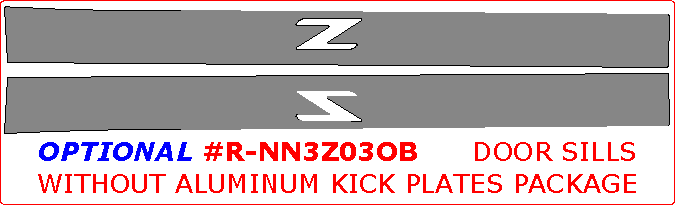 Nissan 350Z 2003, 2004, 2005 (Right Hand Drive), Interior Dash Kit, Optional Door Sills, Without Aluminum Kick Plates Package, 2 Pcs. dash trim kits options