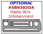 Saab 9-3 2003, 2004, 2005, 2006, Interior Dash Kit, Optional Radio W/o Infotainment, 1 Pcs. dash trim kits options
