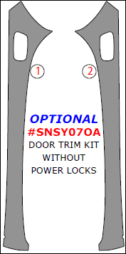 Saturn Sky 2007, 2008, 2009, Optional Door Interior Trim Kit Without Power Locks, 2 Pcs. dash trim kits options