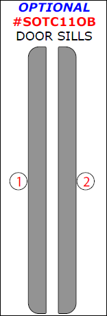 Scion tC 2011, 2012, 2013, 2014, 2015, 2016, Interior Dash Kit, Optional Door Sills, 2 Pcs. dash trim kits options