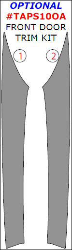 Toyota Prius 2010, 2011, 2012, 2013, 2014, 2015, Optional Front Door Interior Trim Kit, 2 Pcs. dash trim kits options