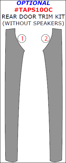 Toyota Prius 2010, 2011, 2012, 2013, 2014, 2015, Optional Rear Door Interior Trim Kit (Without Speakers), 2 Pcs. dash trim kits options