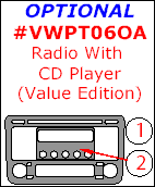 Volkswagen Passat CC 2009, 2010, 2011, Volkswagen Passat 2006, 2007, 2008, 2009, 2010, 2011, Interior Dash Kit, Optional Radio With CD Player (Value Edition), 2 Pcs. dash trim kits options