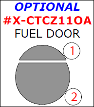 Chevrolet Cruze 2011, 2012, 2013, 2014, 2015, Exterior Kit, Optional Fuel Door, 2 Pcs. dash trim kits options