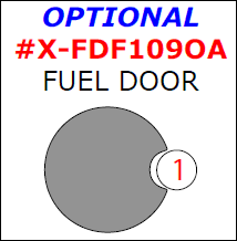 Ford F-150 2009, 2010, 2011, 2012, 2013, 2014, Exterior Kit, Optional Fuel Door, 1 Pcs. dash trim kits options