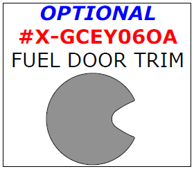 GMC Envoy 2006, 2007, 2008, 2009, Exterior Kit, Optional Fuel Door Trim, 1 Pcs. dash trim kits options