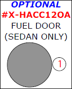 Honda Civic 2012, 2013, 2014, 2015, Exterior Kit, Optional Fuel Door (Sedan Only), 1 Pcs. dash trim kits options