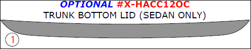 Honda Civic 2012, 2013, 2014, 2015, Exterior Kit, Optional Trunk Bottom Lid (Sedan Only), 1 Pcs. dash trim kits options