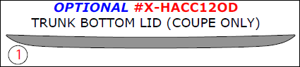 Honda Civic 2012, 2013, 2014, 2015, Exterior Kit, Optional Trunk Bottom Lid (Coupe Only), 1 Pcs. dash trim kits options