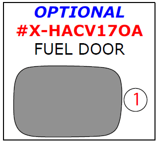 Honda CR-V 2017-2025, Exterior Kit, Optional Fuel Door, 1 Pcs. dash trim kits options