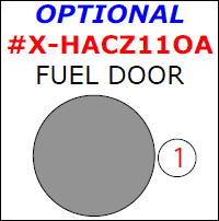 Honda CR-Z 2011, 2012, 2013, 2014, 2015, Exterior Kit, Optional Fuel Door, 1 Pcs. dash trim kits options