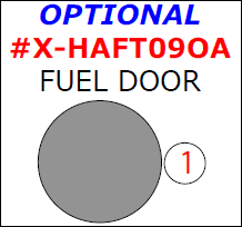 Honda Fit 2009, 2010, 2011, 2012, 2013, 2014, Exterior Kit, Optional Fuel Door, 1 Pcs. dash trim kits options
