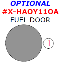 Honda Odyssey 2011, 2012, 2013, 2014, 2015, 2016, Exterior Kit, Optional Fuel Door, 1 Pcs. dash trim kits options