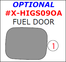 Hyundai Genesis Sedan 2009, 2010, 2011, 2012, 2013, 2014, Exterior Kit, Optional Fuel Door, 1 Pcs. dash trim kits options