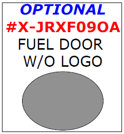 Jaguar XF 2009, 2010, 2011, 2012, 2013, 2014, 2015, Exterior Kit, Optional Fuel Door Without Logo, 1 Pcs. dash trim kits options
