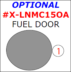 Lincoln MKC 2015, 2016, 2017, Exterior Kit, Optional Fuel Door, 1 Pcs. dash trim kits options