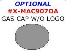Mazda CX-9 2007, 2008, 2009, 2010, 2011, 2012, 2013, 2014, 2015, Exterior Kit, Optional Gas Cap W/o Logo, 1 Pcs. dash trim kits options