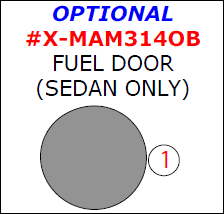 Mazda 3 2014, 2015, 2016, Exterior Kit, Optional Fuel Door (Sedan Only), 1 Pcs. dash trim kits options