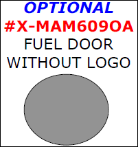 Mazda 6 2009, 2010, 2011, 2012, 2013, Exterior Kit, Optional Fuel Door Without Logo, 1 Pcs. dash trim kits options
