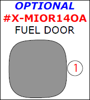 Mitsubishi Outlander 2014, 2015, 2016, 2017 Exterior Kit, Optional Fuel Door, 1 Pcs. dash trim kits options