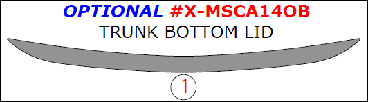Mercedes CLA 2014, 2015, 2016, 2017, 2018, 2019, Exterior Kit, Optional Trunk Bottom Lid, 1 Pcs. dash trim kits options