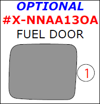 Nissan Altima Sedan 2013, 2014, 2015, 2016, 2017, 2018, Exterior Kit, Optional Fuel Door, 1 Pcs. dash trim kits options