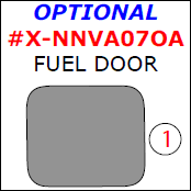 Nissan Versa 2007, 2008, 2009, 2010, 2011, Exterior Kit, Optional Fuel Door, 1 Pcs. dash trim kits options