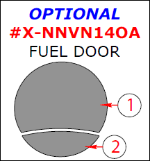 Nissan Versa Note 2014, 2015, 2016, Exterior Kit, Optional Fuel Door, 2 Pcs. dash trim kits options