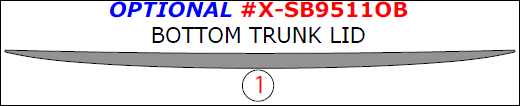 Saab 9-5 2011, 2012, 2013, 2014, 2015, Exterior Kit, Optional Bottom Trunk Lid (Sedan Only), 1 Pcs. dash trim kits options