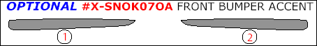 Saturn Outlook 2007, 2008, 2009, 2010, Exterior Kit, Optional Front Bumper Accent, 2 Pcs. dash trim kits options