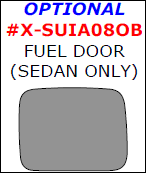 Subaru Impreza 2008, 2009, 2010, 2011, Exterior Kit, Optional Fuel Door (Sedan Only), 1 Pcs. dash trim kits options