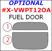 Volkswagen Passat 2012, 2013, 2014, 2015, Exterior Kit, Optional Fuel Door, 2 Pcs. dash trim kits options